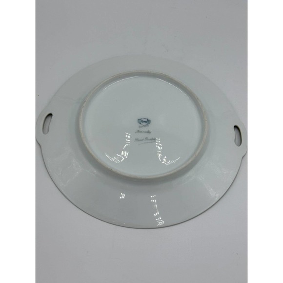 Vtg Thomas Sevres Bavaria GRANADA Pear Tray w/ Handles Hand Painted Signed Plate - Picture 3 of 8